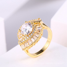 Anillo de joyería de las mujeres nuevo diseño 18k anillo de dedo de oro joyas de circón